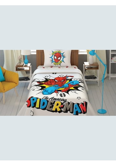 Taç Lisanslı Pike Takımı Spiderman Super Hero Queen 120x200 Tek Kişilik