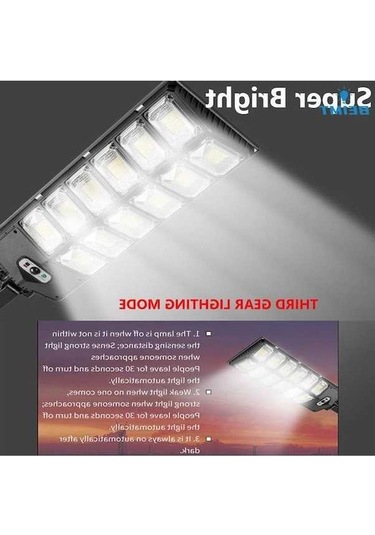 Besthome1 10000 Watt Parlak Güneş Lambası Su Geçirmez Ultra Geniş Bahçe İnsan Hareket Aydınlatması 56564874 120cob Solar