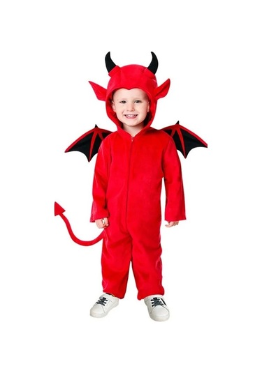 Jl Çocuklar Kırmızı Şeytan Şeytan Evil Yarasa Vampir Elbise