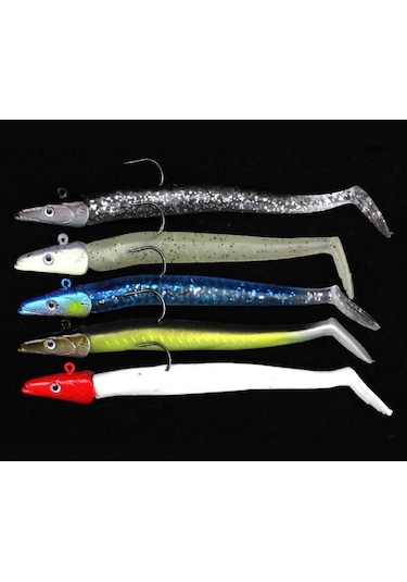 Profisher 5 Renk Silikon Yapay Metal Kafalı Yem 11 CM 10 G
