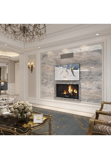 Schömne Elegance Düz Asansörlü Çelik Şömine Haznesi Düz 80 Lik