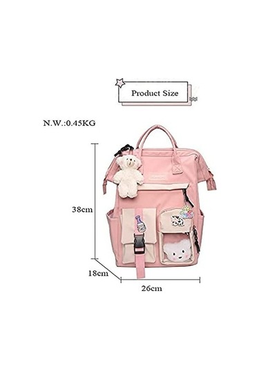 Zaoshanghao Aksesuarlı Sevimli Öğrenci Okul Sırt Çantası Syhjn5 Mor