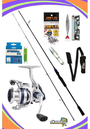 Oslo Legend 240cm 7-40gr Okuma Aria C3000a 8x Spin Olta Seti