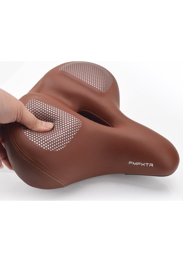 Suntek Bisiklet Sele Amortisör Yastığı Genişletmek Arka Lambalı Kahverengi