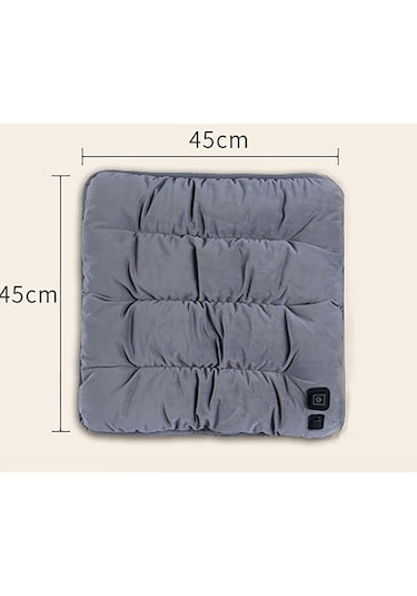 45 X 45 X 5 Cm Usb Kış Isıtma Koltuk Minderi Isıtıcı Siyah