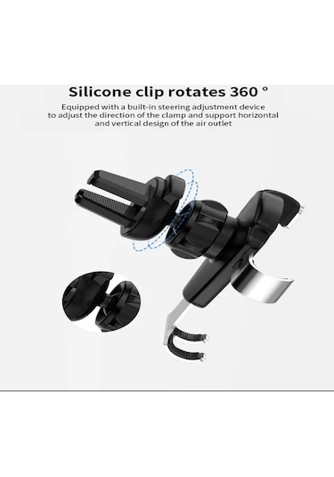 Tongxida Gold Metal Gravity Auto Phone Holder Car Air Vent Clip Car Mount Hawksbill Case -