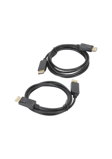 Mufunye 2 Adet 1.8m Dp Erkek-erkek Kablosu, Nikel Kaplı, Ekran Yayınlama, Monitör Genişletme, Kaliteli Görüntü Ve Ses