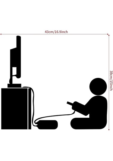 Çocuklar Oyun Oynama Duvar Çıkartmaları Kendinden Yapışkanlı Pvc Ev Yatak Odası Çocuk Odası Duvar Dekorasyonu Poster 43 38cm Şeffaf