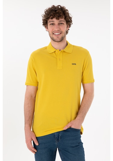 U.S. Polo Assn. Erkek Regular Fit Polo Yaka Sarı Basic Tişört 50306007-VR094