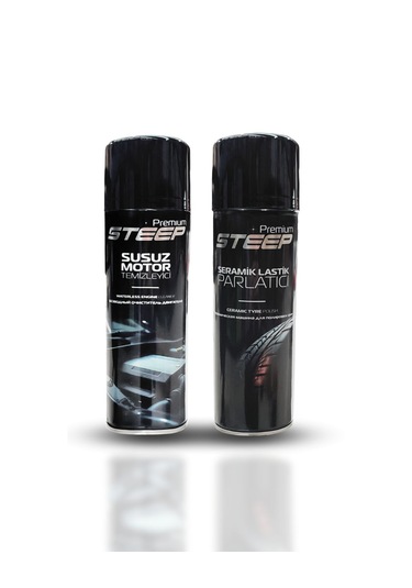 Steep Susuz Motor Temizleyici Seramik Lastik Parlatıcı 500 Ml 2'li Set