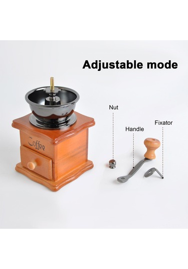 Xindoker Evde Kullanıma Uygun Ahşap + Paslanmaz Çelik El Fırçalı Kahve Çekirdeği Değiştirici - Hafif Ve Pratik Kahve Değiştirme Aleti Diğer