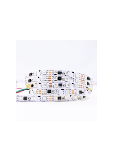Epistar Ws2811 Rgb Led Şerit Işığı 5050 Smd 30/60 Led Adreslenebilir Dc12v Işık Kontrol Yayan Color8 Whıte 3m