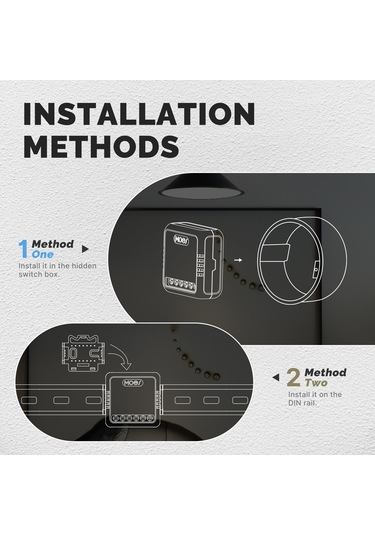 Geeroyoo Tuya Zigbee Akıllı Ev Anahtarı Modülü - 2 Yollu, Uzak Kumanda Ve Zamanlama Fonksiyonu, Zm-104b-m, 90-250v