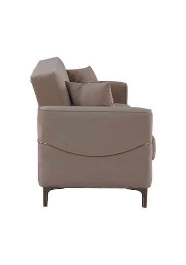 Kilim Mobilya Vogel 3 Kişilik Yüksek Ayaklı Koltuk - Kanepe Krem