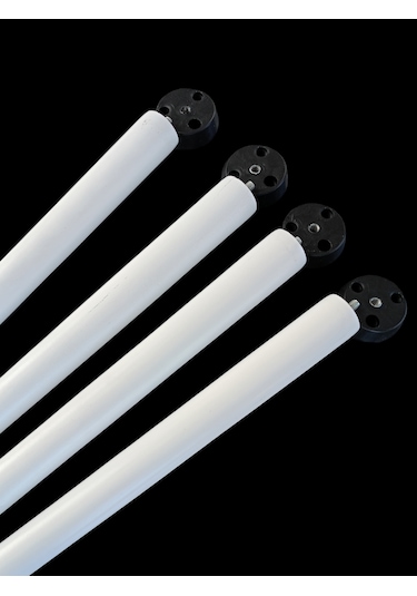 4 Adet Beyaz Boyalı Ahşap Konik 45 Cm Zigon,orta Sehpa,puf,komidi