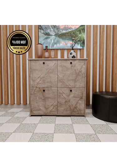 Dekorfim DF08103GD MDF Antre Hol Ayakkabılık Ayakkabı Dolabı