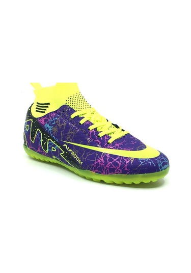Taşpınar Laliga Erkek Günlük Çoraplı Halı Saha Krampon Spor Ayakkabı 36-45 Mor