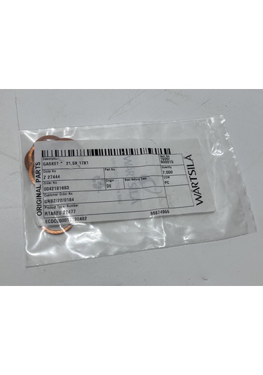 Wartsila Sulzer Rta62u Dizel Makine Conta 21,6x17x1 7 Adet