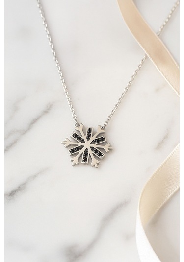 Chavin Silver Kar Tanesi Zirkon Taşlı Gümüş Kolye Dy67sy Gümüş