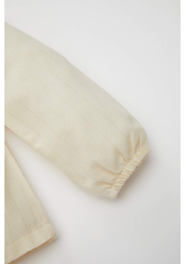 DeFacto Kız Bebek Bisiklet Yaka Twill Uzun Kollu Gömlek D6234A524WNER233 Ekru