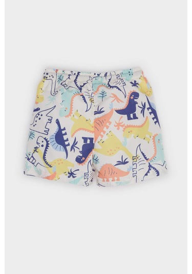 DeFacto Erkek Bebek Hayvan Desenli Micro Deniz Şortu E3519A525SMBG186 Bej