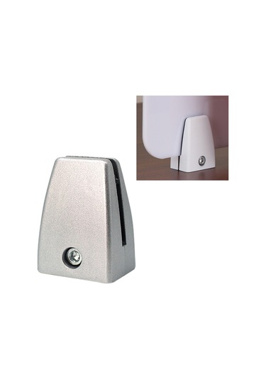 Sones Düz Şekil Alüminyum Alaşımlı Ofis Masaüstü Ekran Sabitleme Klipsi Bölme Klipsi Gümüş