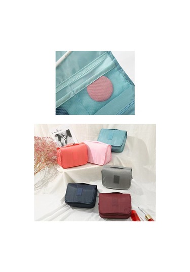 Moveevo Seyahat Yıkama Çantası Çok İşlevli Su Geçirmez Kozmetik Saklama Çantası Elde Taşınabilir Katlanabilir Kozmetik
