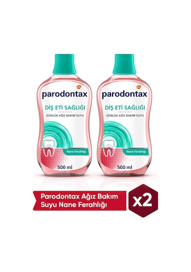 Parodontax Ağız Bakım Suyu Nane Ferahlığı 2 x 500 ML