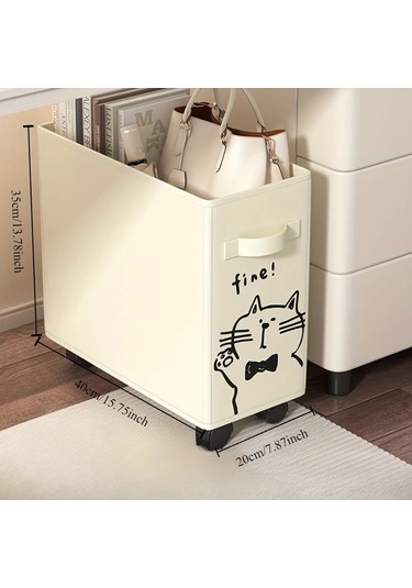 Xuweiwei Masa Altı Tekerlekli Çekmece - Mobil Ofis Organizasyonu İçin Krem Beyaz Krem Beyaz
