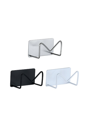 4 Adet 304 Paslanmaz Çelik Süngerlik Lavabo Drenaj Rafı Gümüş