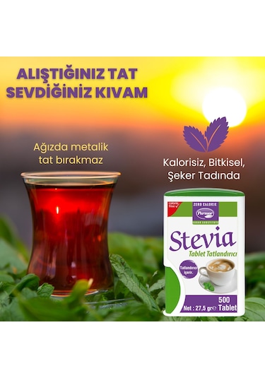 Parmor Stevia Tablet Tatlandırıcı 500'lük Kutu Tekli