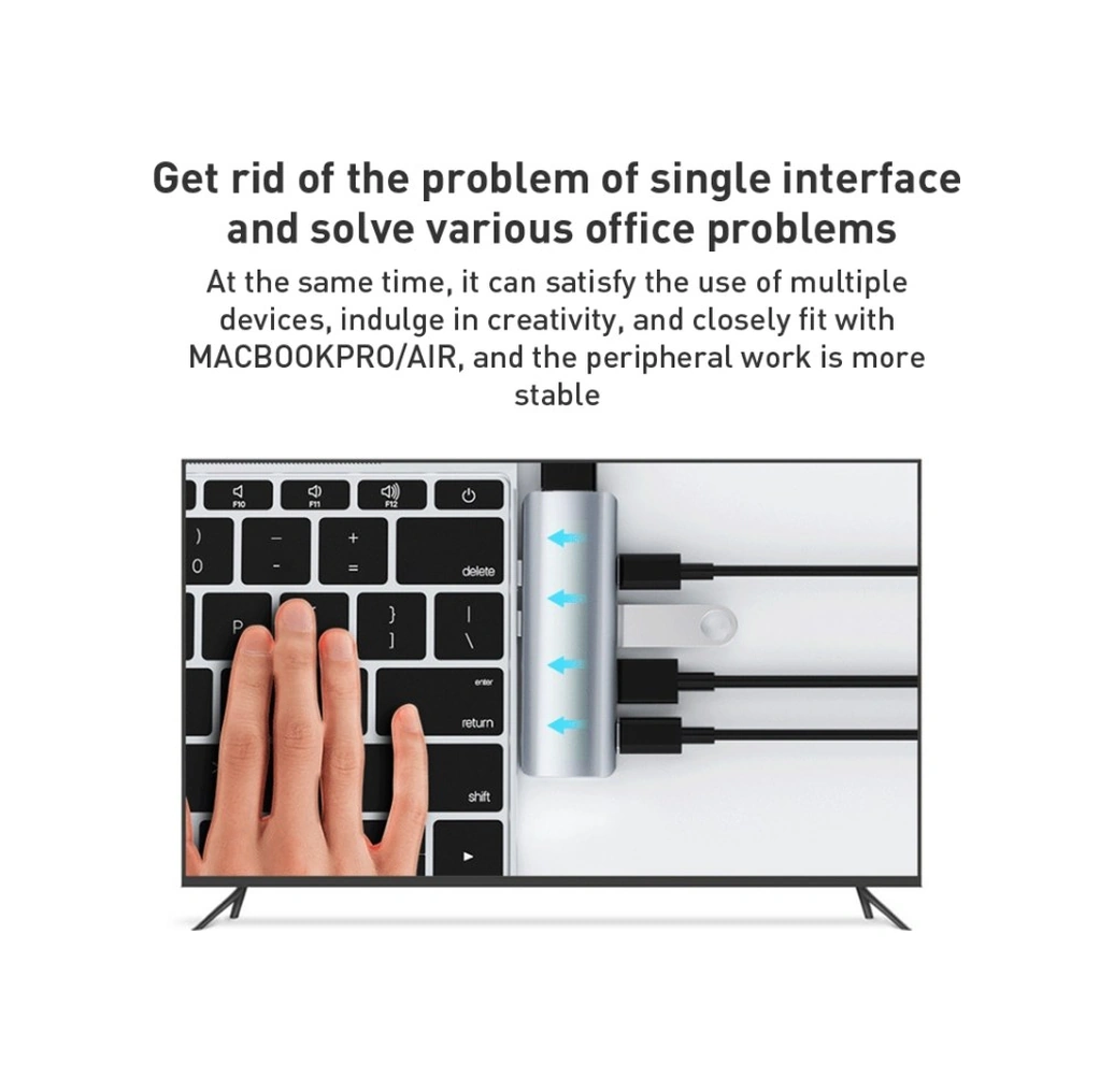 Technow Yg-2102 5 İn 1 Çift Usb-c / Type-c-usb Hub Çevirici Adaptör