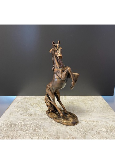 Bronz Şahlanan At Heykel Biblo