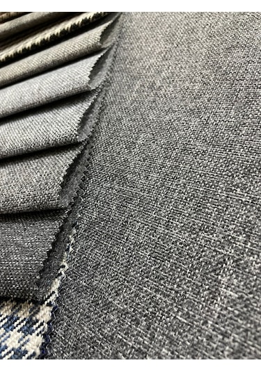 Enesar Home Koyu Gri-Antrasit Döşemelik Keten Kumaş Premium Dokuma 9988 100 x 140 cm