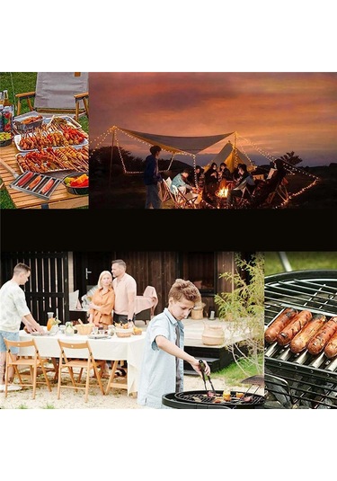 Izgara İçin Sosis Rulosu, Izgara İçin Barbekü Sosis Rulo Rafı Gümüş