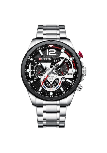 Curren 8395 Çelik Kayışlı Quartz Kol Saati Siyah-Gümüş