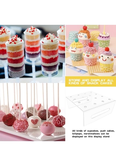 Cbtx Yx043 Akrilik Şeffaf Tui Tui Le Kek Koni Standı 16 Delikli Kek Standı