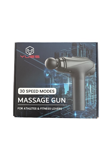 Yues Profesyonel Masaj Tabancası Sporcu Masaj Alet 6 Başlık 30hız Siyah