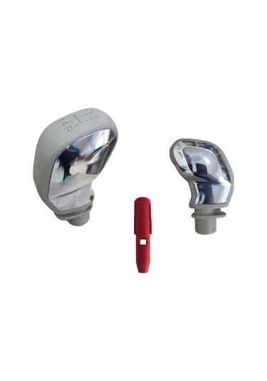 Universal 5 İleri Sportif Vites Topuzu Koyu Bej Krom Bej