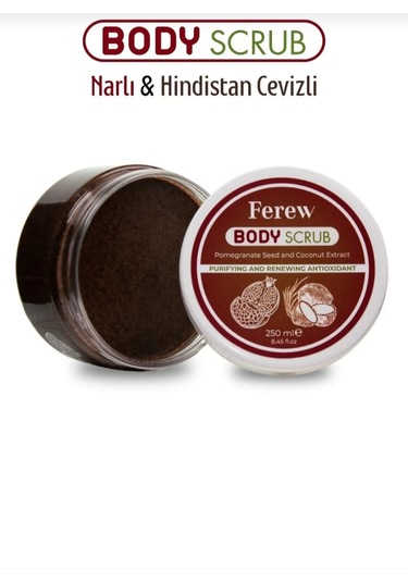 Ferew Body Scrub Nar Çekirdeği Ve Hindistan Cevizli 250 ML