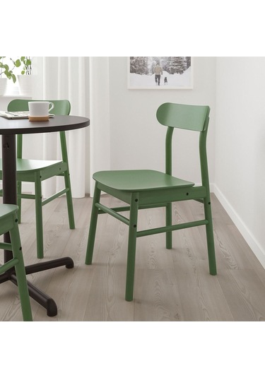 Rönnınge Ahşap Sandalye, Yeşil Renk 1 Adet