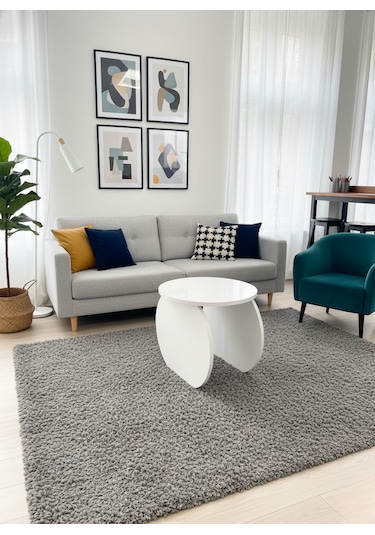 Modern Tasarım Orta Sehpa-zigon Sehpa Beyaz 50x44cm Beyaz