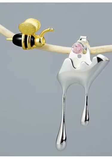 Arım Balım Silver Küpe Altın