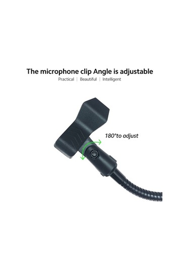 Pazly Bilgisayar Standı Mikrofon Zemin Standı, 180 Ayarlanabilir Klips, Kolay Kurulum, Çizilmeye Dayanıklı Metal Stand