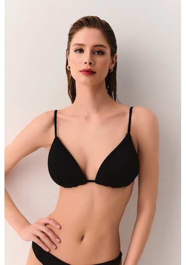 Suwen Dolgulu Üçgen Bikini Üst Sbn25575012 Siyah