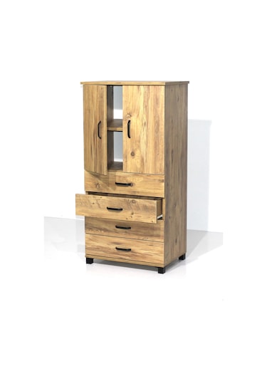 MOBİLYA SARAYI ÇOK AMAÇLI İKİ KAPAKLI ÇEKMECELİ DOLAP