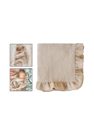 Dolıty Kundaklama Battaniyeleri Bebek Fotoğraf Props Için Haki Haki