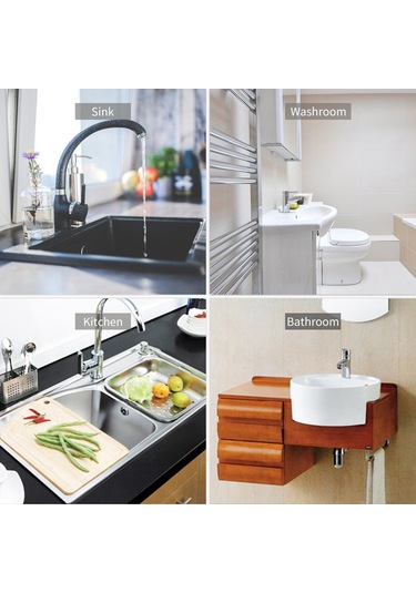 Springsun Pratik Mutfak Lavabo Organizatörü - Pe Abs Malzeme, Su Geçirmez, Kurutma Delikli, Banyo Ve Mutfak İçin Beyaz