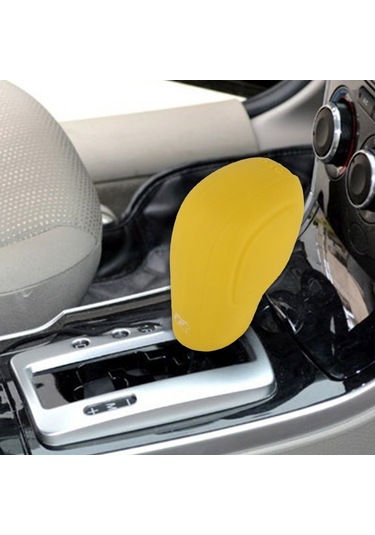Sones Kauçuk Araba El Freni Golf Sopası Kılıfı Vites Topuzu Vites Kolu Minder Örtüsü Araba Aksesuarı İç Dekorasyon Pedi Sarı