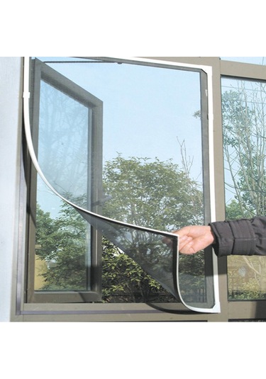 Sones Sinek Böcek Sivrisinek Ağı Kapı Pencere Ağı Ağ Örgü Ekran Perde Koruyucu Sineklik Böcek Dıy, Boyut: 1.3x1.5m Siyah